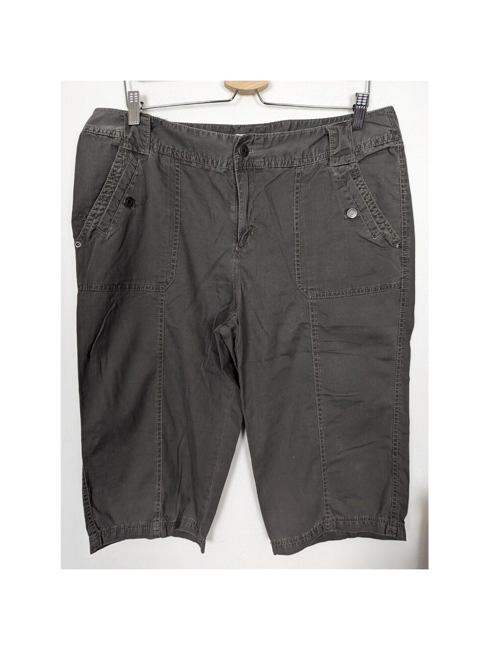 Merona Size 14 Dark Grey Capri Pants Y2k Vintage